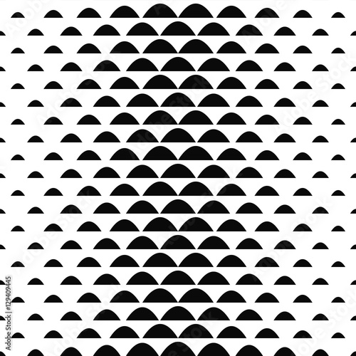Black and white curved shape pattern