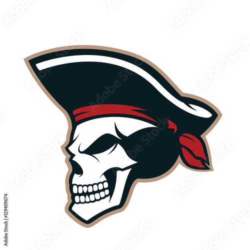 Pirate skull mascot