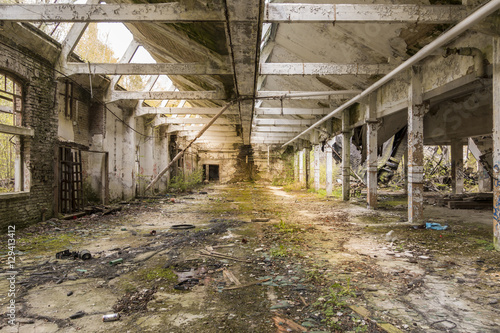 Old abandoned factory hall