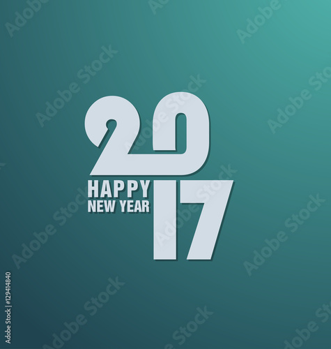 2017 Happy New Year greeting card