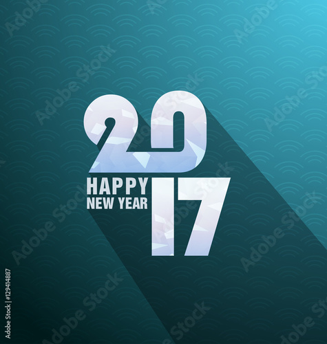 2017 Happy New Year greeting card