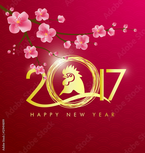 Happy New Year greeting card
