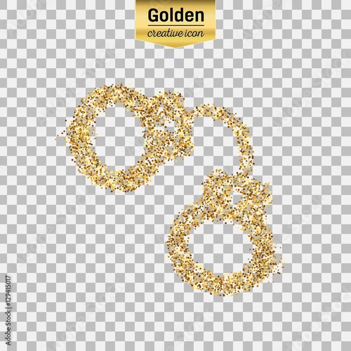Gold glitter vector object