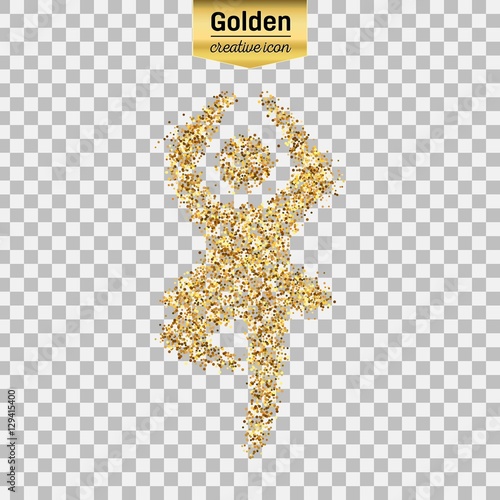 Gold glitter vector object