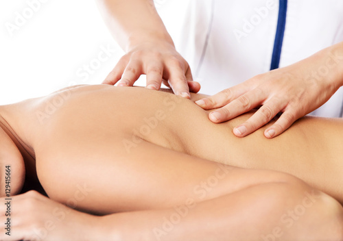 Wallpaper Mural Woman having massage of body in the spa salon. Beauty treatment concept. Torontodigital.ca