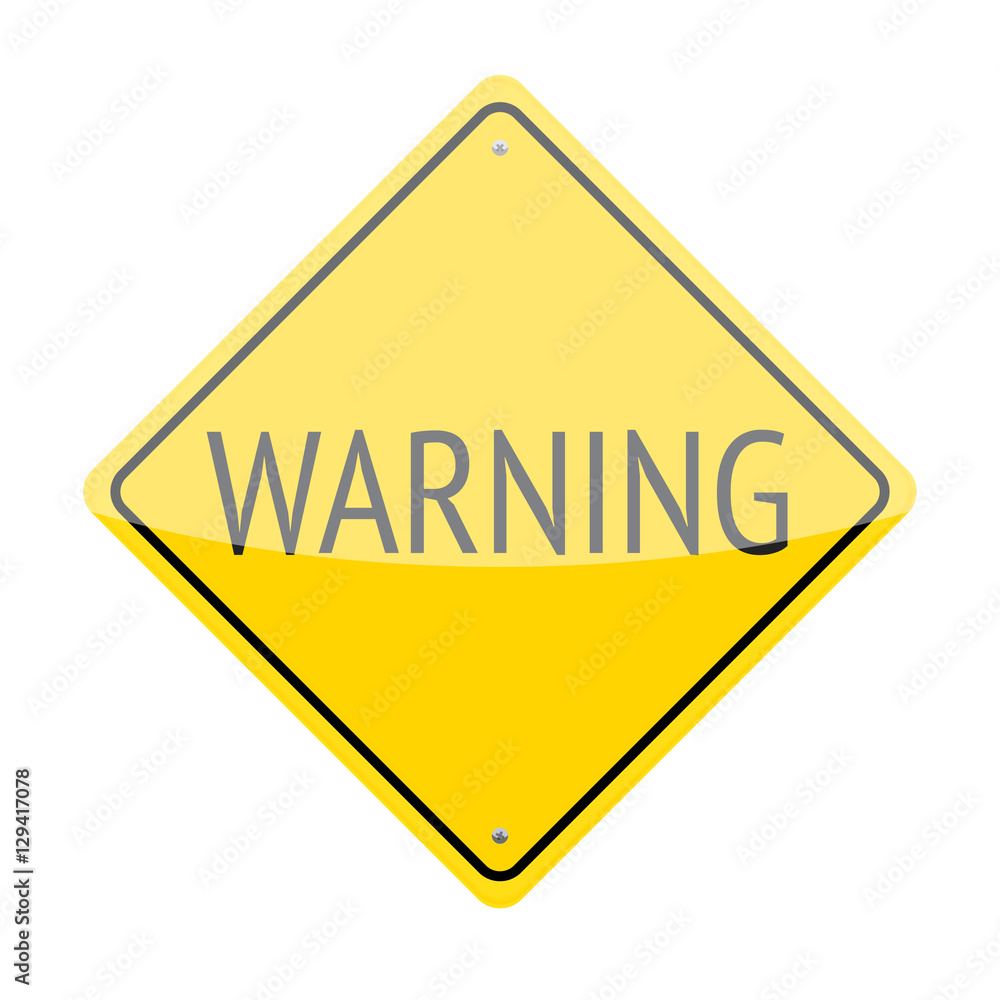 Warning vector traffic sign isolated on white background Warning vector traffic sign isolated on white background