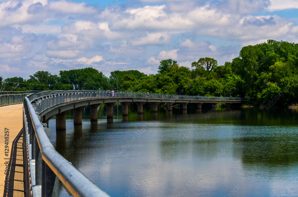 Bridge over a lake