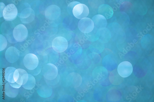 Abstract round bokeh on blue pattern background, festive concept background