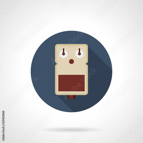 Tableau sur toile Flat round vector icon for effects pedal