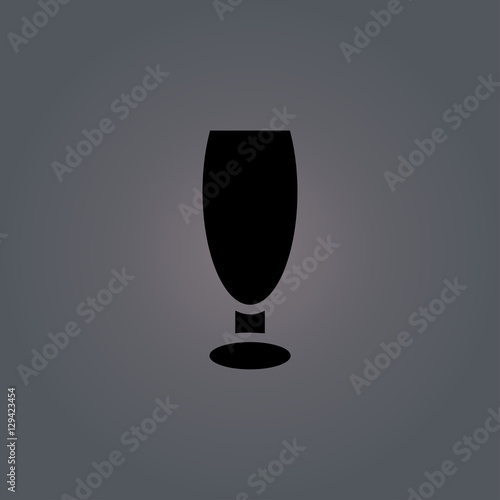 wineglass icon. flat design