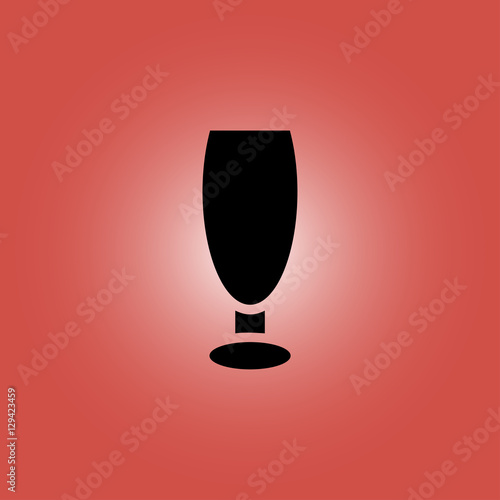 wineglass icon. flat design