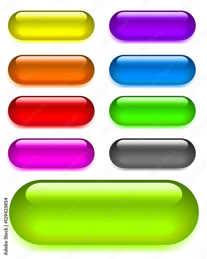 Set web shiny glass buttons. Vector illustration. Set web shiny glass buttons. Vector illustration.
