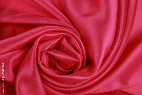 red silk folded rose