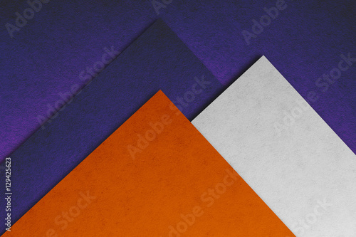 Material design wallpaper. Real paper texture. Purple, orange and gray