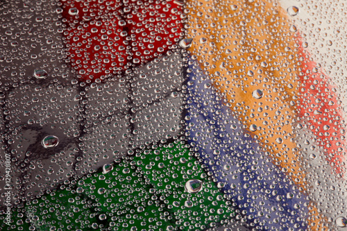 Foto background drops on the glass