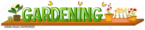 Font design for word gardening