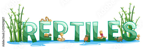 Font design for word reptiles