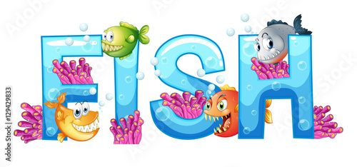 Font design for word fish