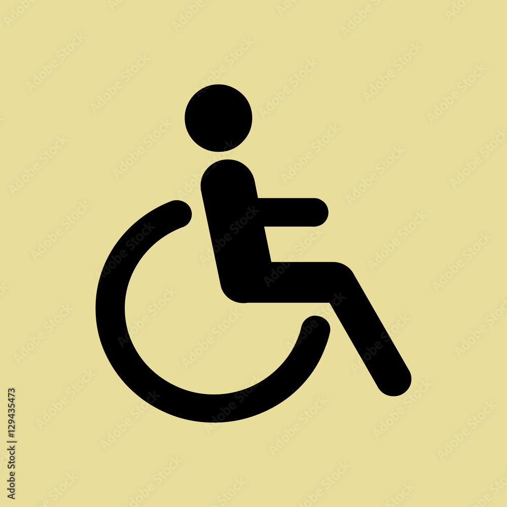 disabled icon. flat design disabled icon. flat design