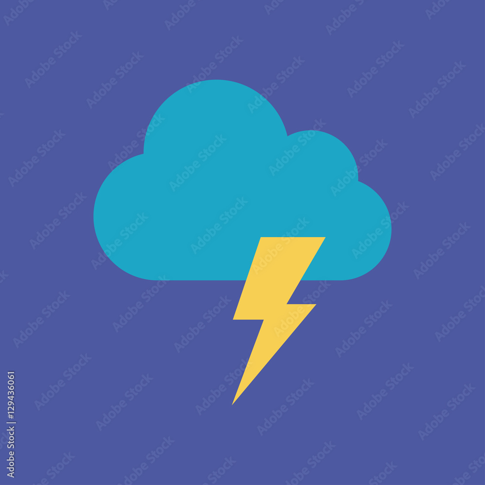storm icon. flat design storm icon. flat design