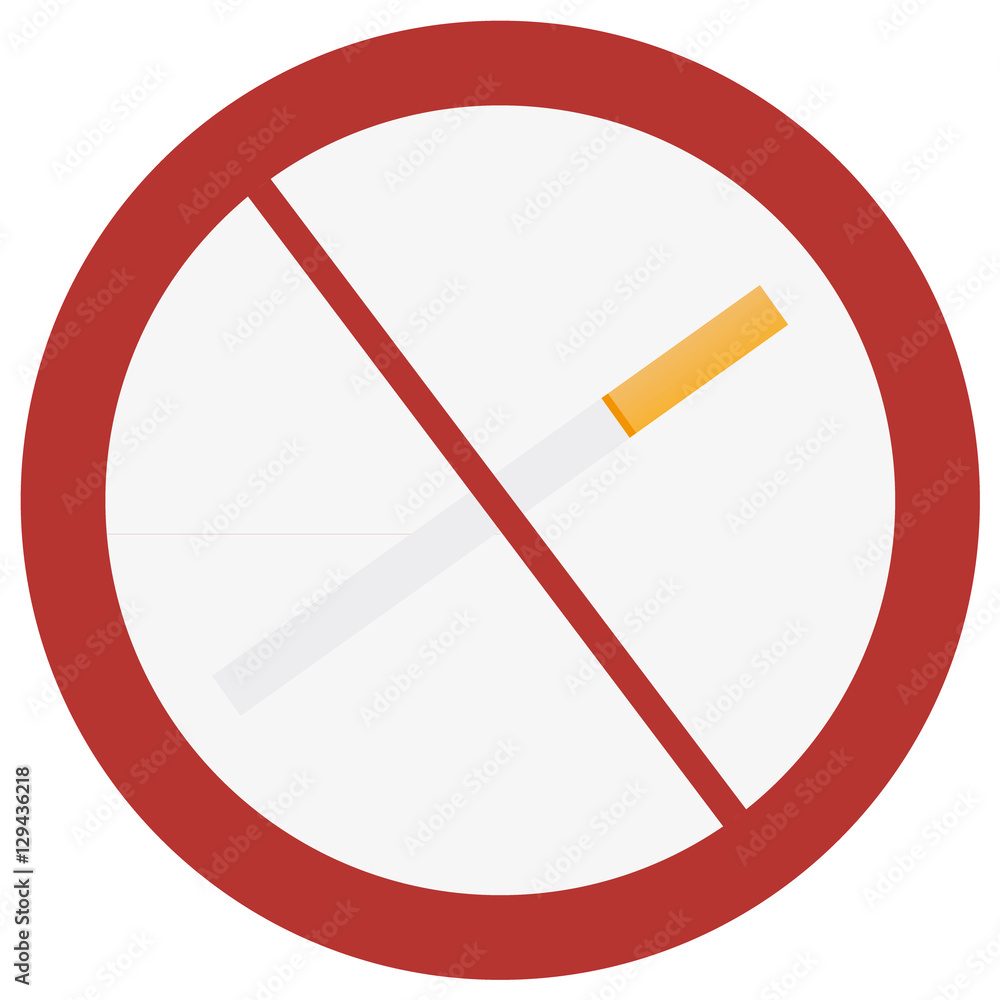 No smoking sign. A sign showing no smoking is allowed. Red round no smoking sign. Smoking prohibited symbol isolated on white background No smoking sign. A sign showing no smoking is allowed. Red round no smoking sign. Smoking prohibited symbol isolated on white background