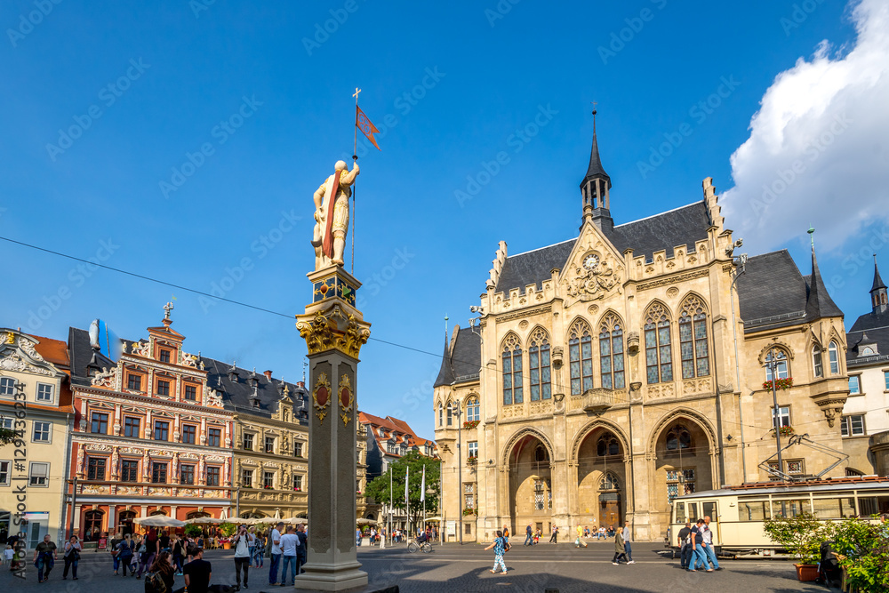 Obraz premium Erfurt, ratusz, targ rybny