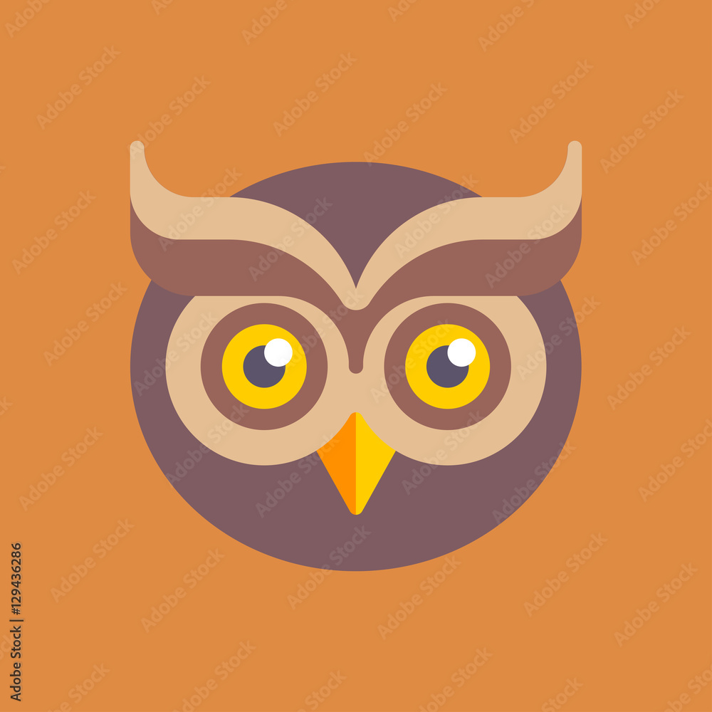 owl icon. flat design