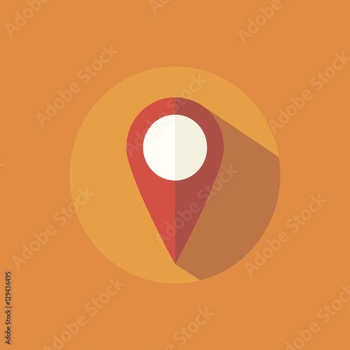place icon. flat design