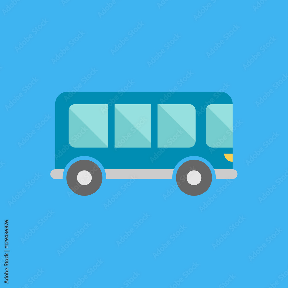 school bus icon. flat design