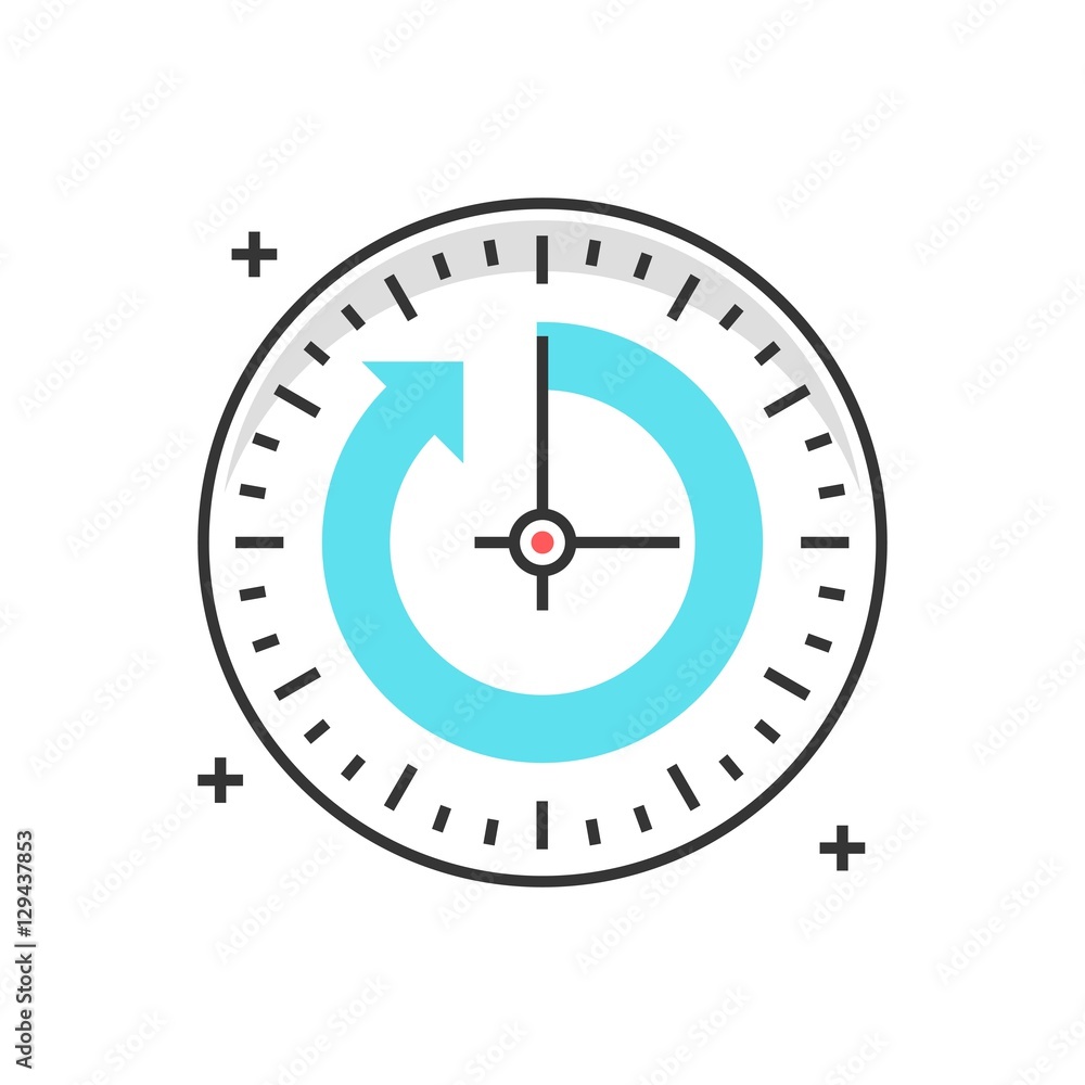Color box icon, timer concept illustration, icon Color box icon, timer concept illustration, icon