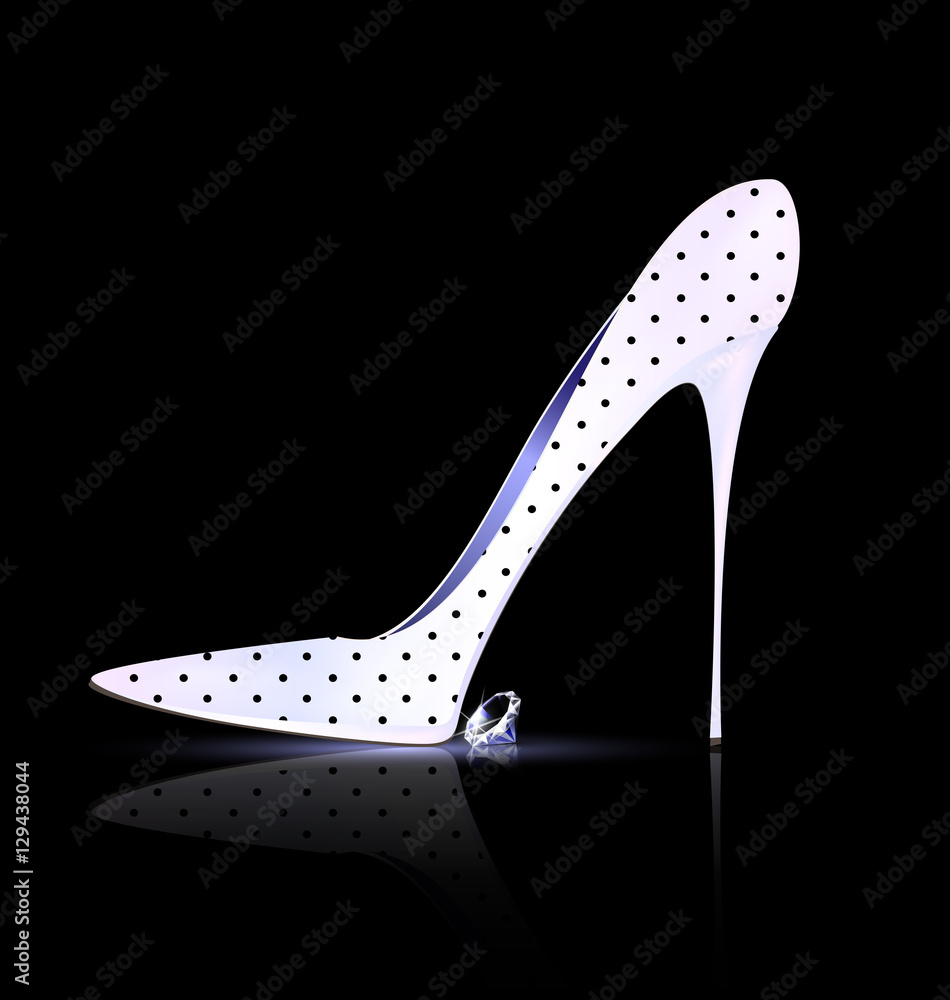 white black shoe and crystal white black shoe and crystal