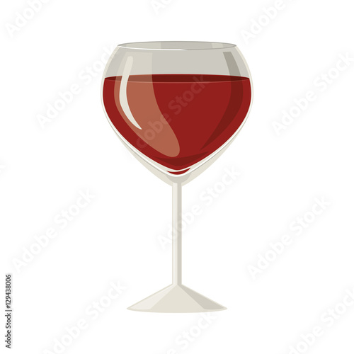 silhouette with drink in color red vector illustration