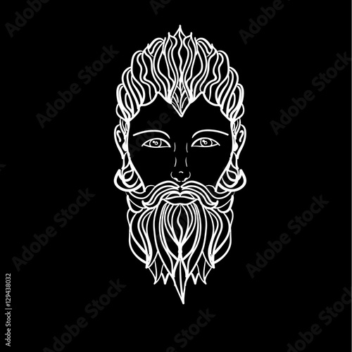 man with hipster style
beautiful painted a man with a beard hipster sketch on a white background
