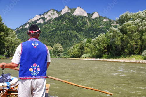 Fototapeta Naklejka Na Ścianę i Meble -  Rafting on river Dunajec, Slovakia