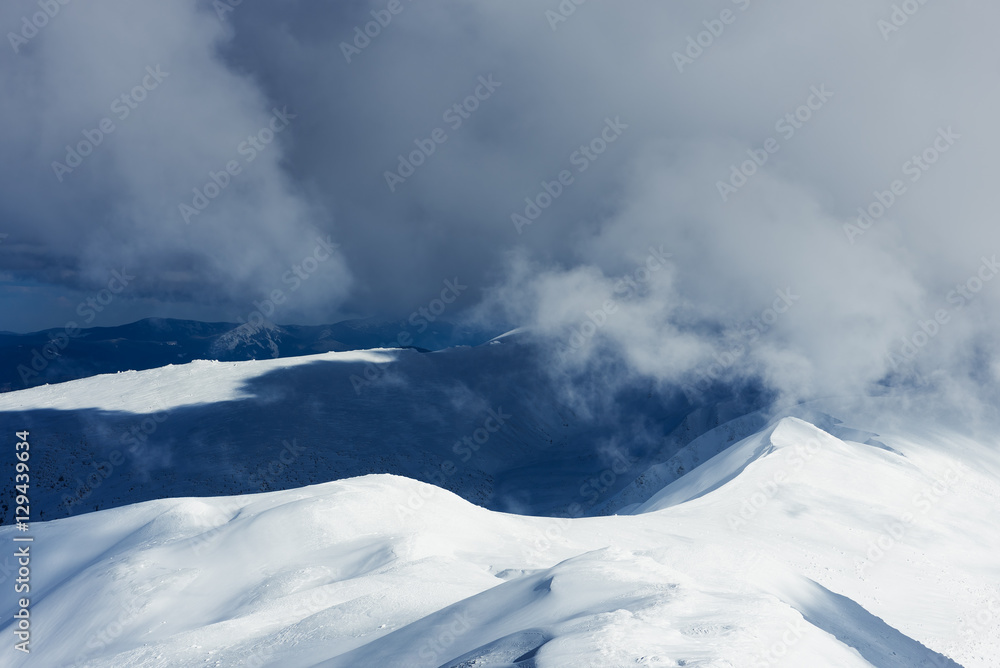 Mountain landscape in winter Mountain landscape in winter