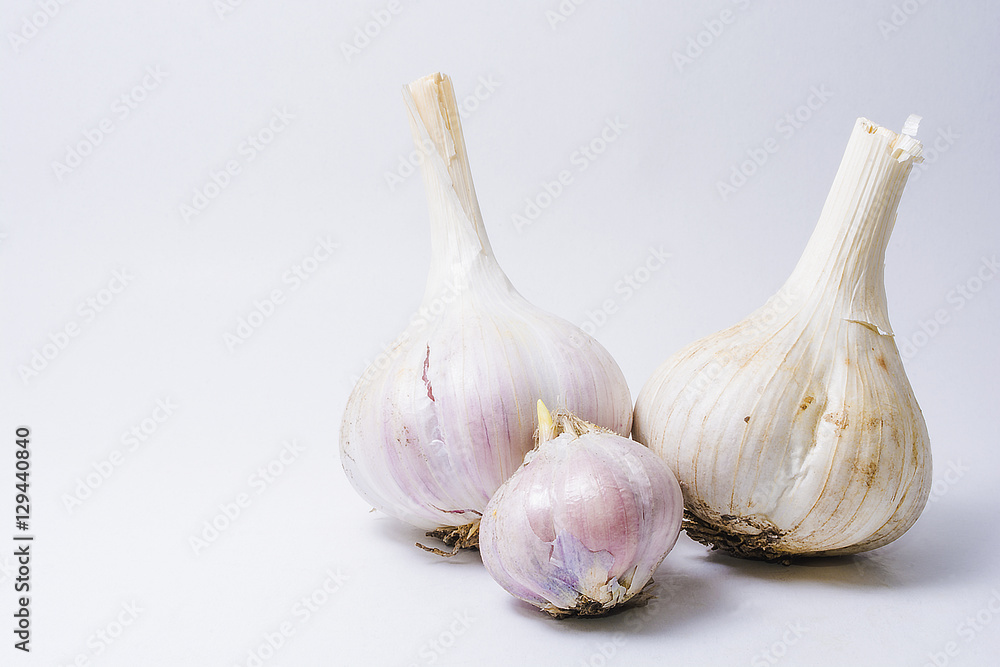 Obraz premium Health useful garlic. Fragrant spices for food.