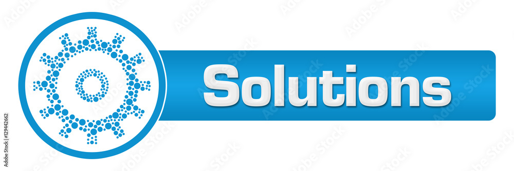 Solutions Blue Dotted Gear Horizontal Solutions Blue Dotted Gear Horizontal