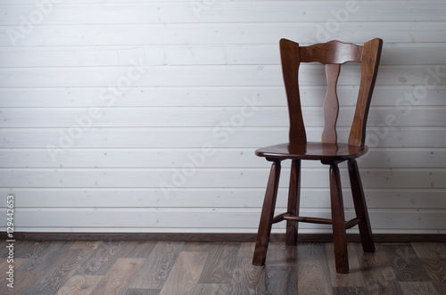 Fototapeta Naklejka Na Ścianę i Meble -  chair on wooden floor