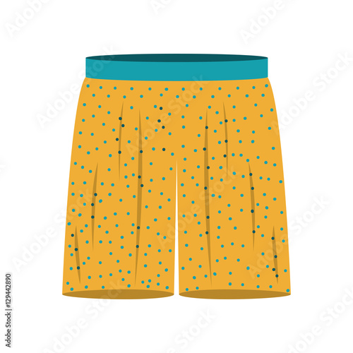 large men swimming trunks icon vector illustration