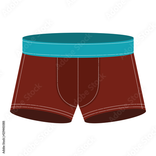 brown men swimming boxer icon vector illustration