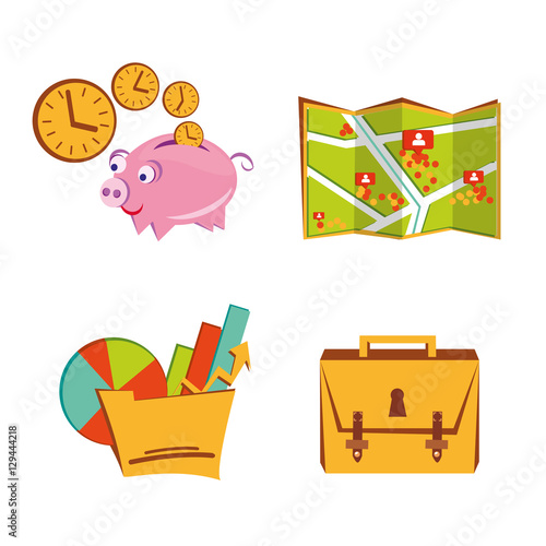 set of business icons