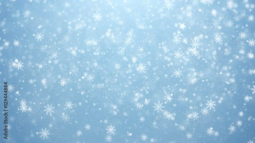 Falling snowflakes and stars, snow background Falling snowflakes and stars, snow background