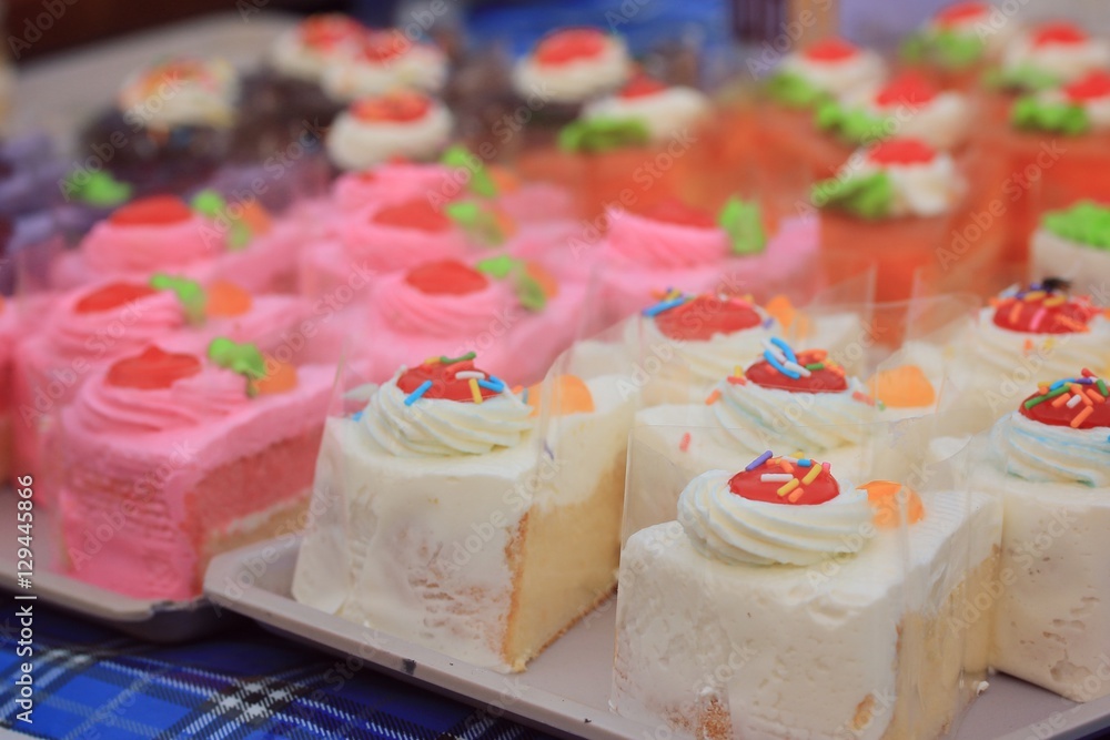 tasty cake at market.