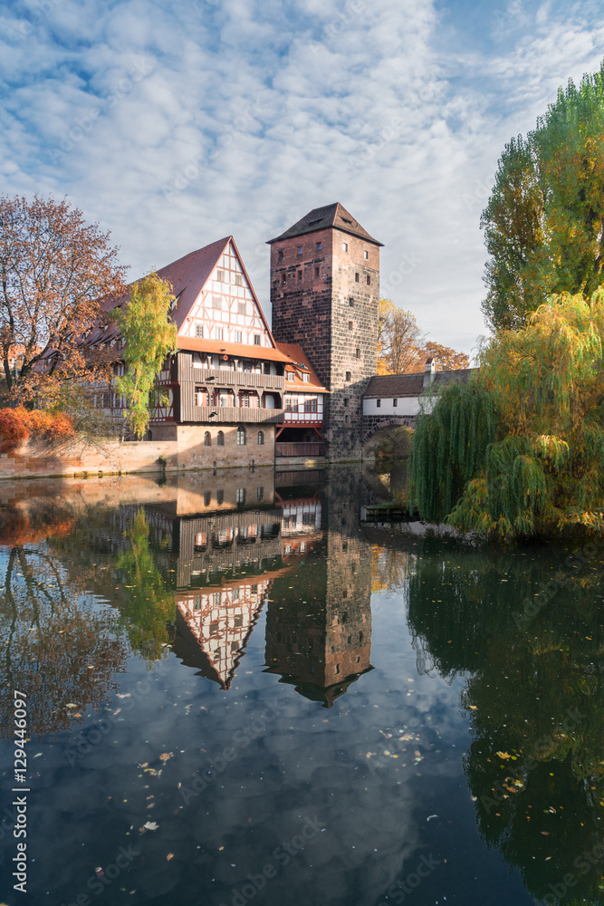 Old town of Nuremberg with half-timbered houses, Germany Old town of Nuremberg with half-timbered houses, Germany