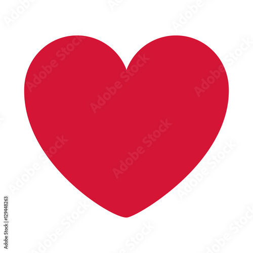 Fotografie, Tablou red heart design icon flat vector illustration