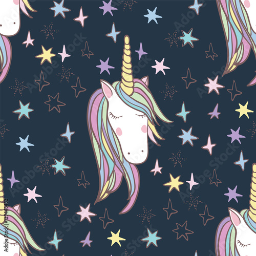 Fototapeta Unicorn Rainbow seamless pattern