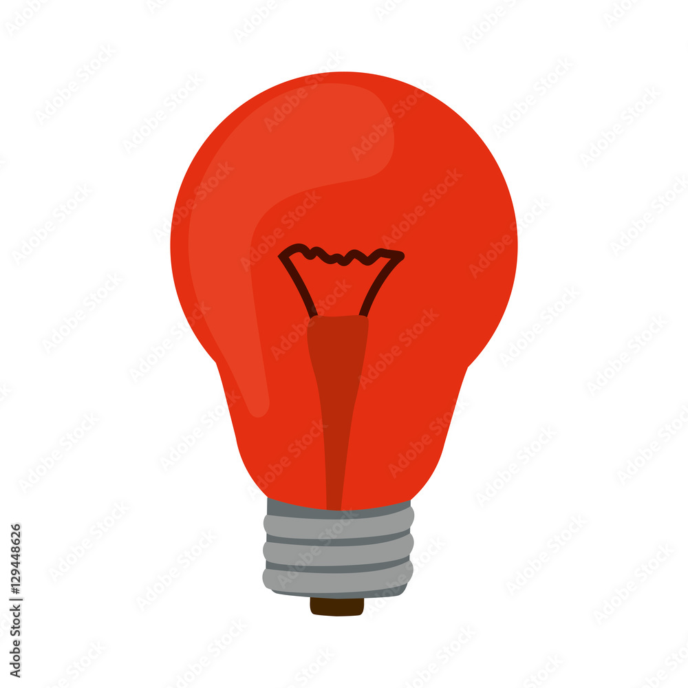 silhouette with red bulb light on vector illustration silhouette with red bulb light on vector illustration