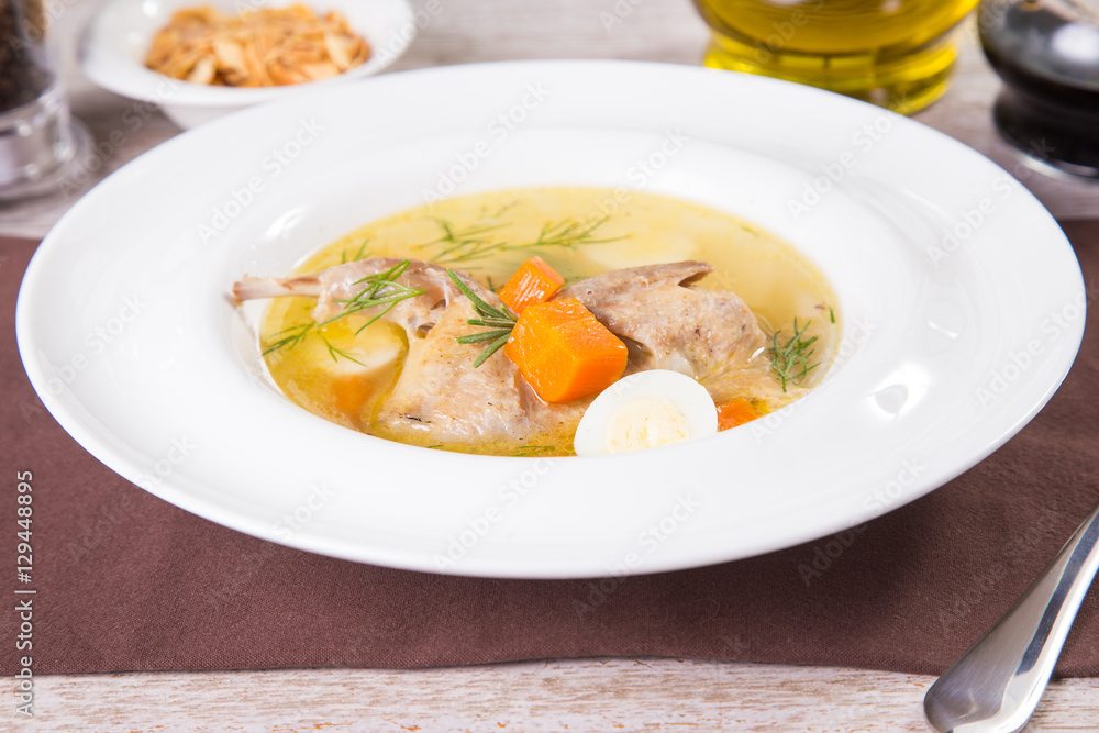 soup with duck meat soup with duck meat