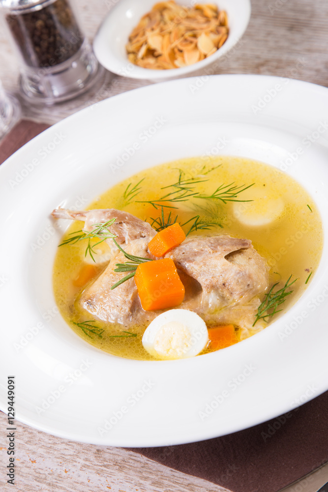 soup with duck meat soup with duck meat