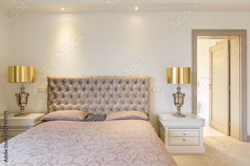 Elegant master bedroom with bed